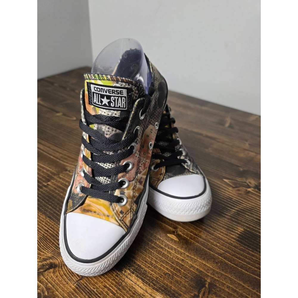 Converse All Star Women's Shoes Size‎ 7 Brown Black White Floral Print Shoes - Picture 13 of 15
